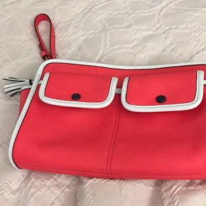 Coach two toned large clutch